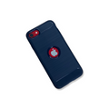 Carbon Fibre Soft TPU Brushed Texture Mobile Phone Case for iPhone SE2 / SE3 - Blue