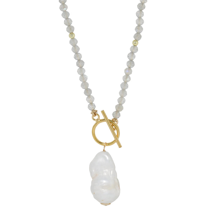 Carol Pearl + Labradorite Necklace