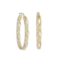 Casablanca Mother of Pearl Hoop Earrings