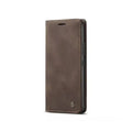 Caseme Magnetic Flip PU Leather Wallet Case for iPhone XS Max - Brown