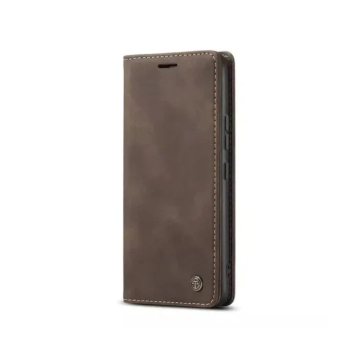 Caseme Magnetic Flip PU Leather Wallet Case for iPhone XS Max - Brown