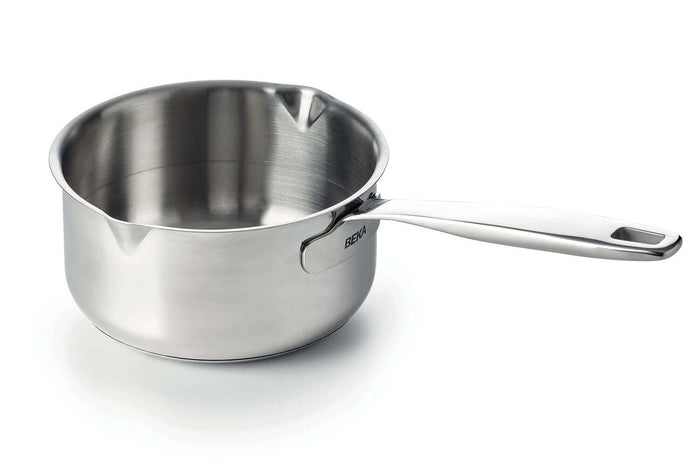 Casserole Beka Maestro en acier inoxydable 18/10 avec 2 becs verseurs - 14cm