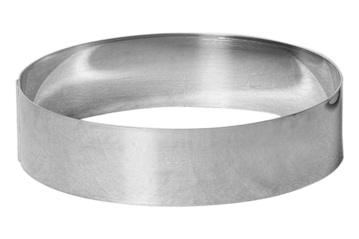 Cercle à mousse et entremet Gobel inox bord haut épaisseur 1mm - 26cm