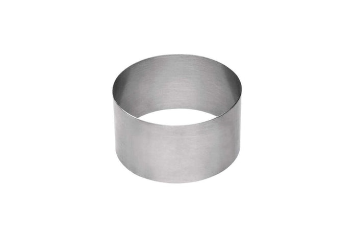 Cercle à pâtisserie De Buyer rond inox hauteur 4,5cm - 5cm - 6cm - 6,5cm - 7cm - 8cm - 10cm - 12cm