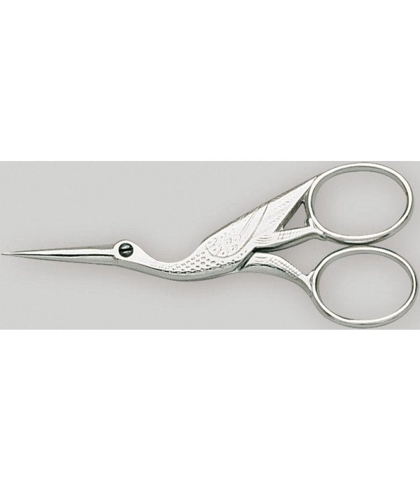 Ciseaux broderie 9cm chromés cigogne