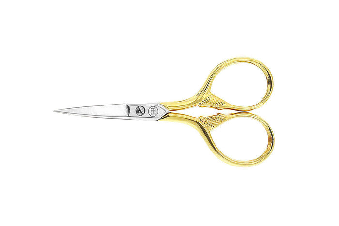 Ciseaux broderie NOGENT HB 9 cm chromés fleurs dorés