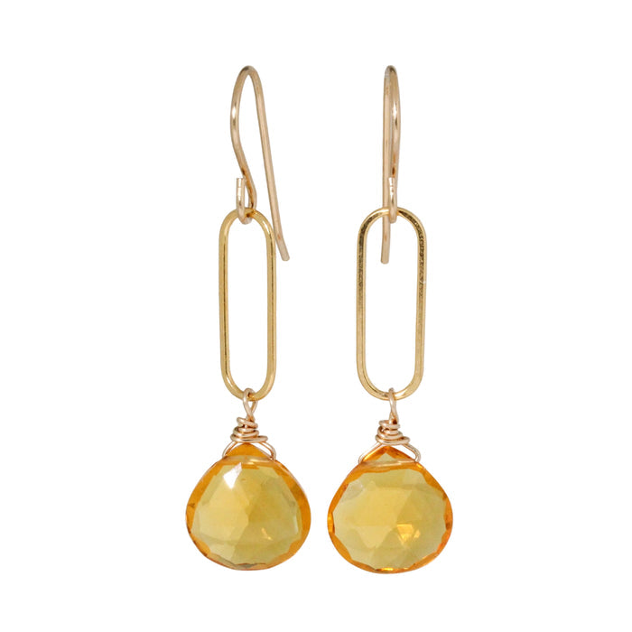 Citrine Link Earring