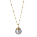Cleo Silver Pearl Necklace-Lulu Designs