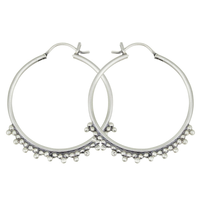 Clover Hoop Earrings-Jane Diaz
