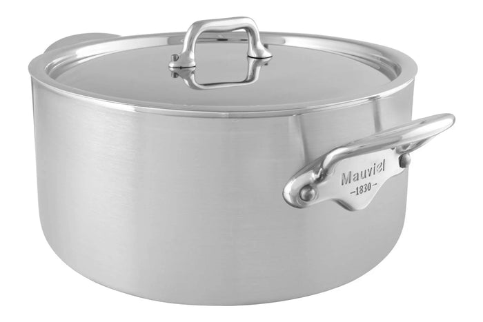 Cocotte Mauviel M'Urban4 en fonte d'inox avec couvercle inox compatible induction - 24cm