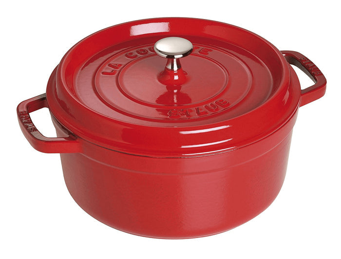 Cocotte ronde en fonte émaillée STAUB cerise