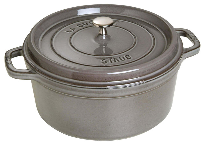 Cocotte ronde en fonte émaillée STAUB gris graphite