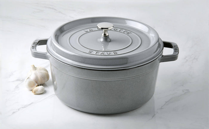 Cocotte ronde en fonte émaillée STAUB gris graphite
