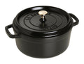 Cocotte ronde en fonte émaillée STAUB noir mat