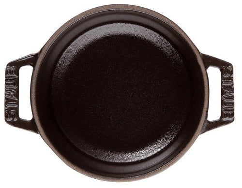 Cocotte ronde en fonte émaillée STAUB noir mat