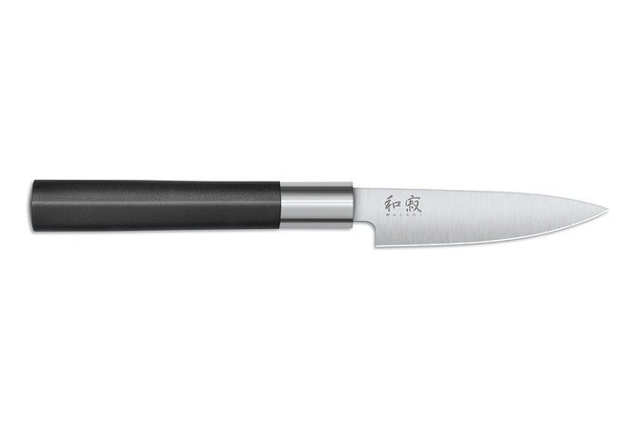Coffret 3 couteaux Kai Wasabi Black : Universel 10cm et 15cm et Santoku 16,5cm