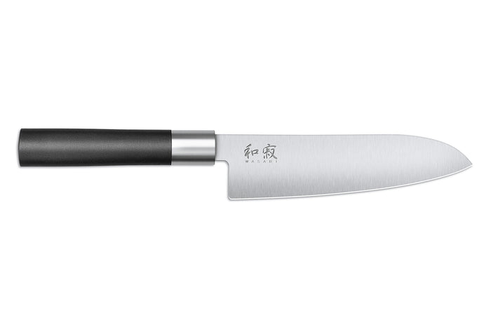Coffret 3 couteaux Kai Wasabi Black : Universel 10cm et 15cm et Santoku 16,5cm