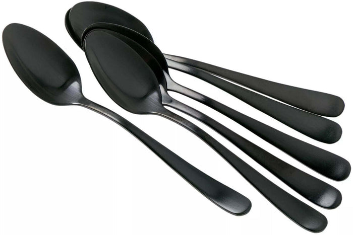 Coffret de 6 cuillères à moka Amefa Austin inox revêtement coloré - Gris graphite
