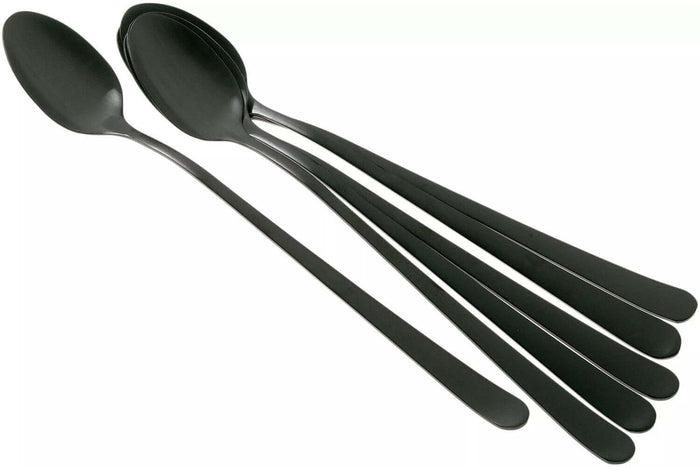 Coffret de 6 cuillères mazagran Amefa Austin inox revêtement coloré - Gris graphite