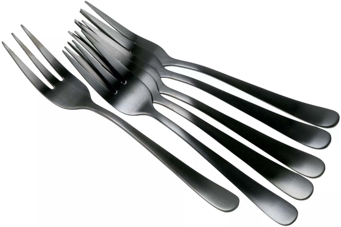 Coffret de 6 fourchettes dessert Amefa Austin inox revêtement coloré - Gris graphite