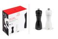 Coffret duo moulin à sel et poivre Peugeot Tahiti en bois noir + blanc - 15 cm