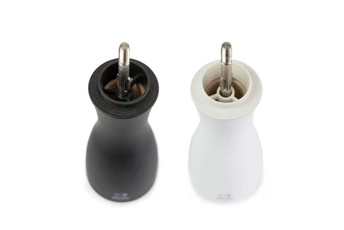 Coffret duo moulin à sel et poivre Peugeot Tahiti en bois noir + blanc