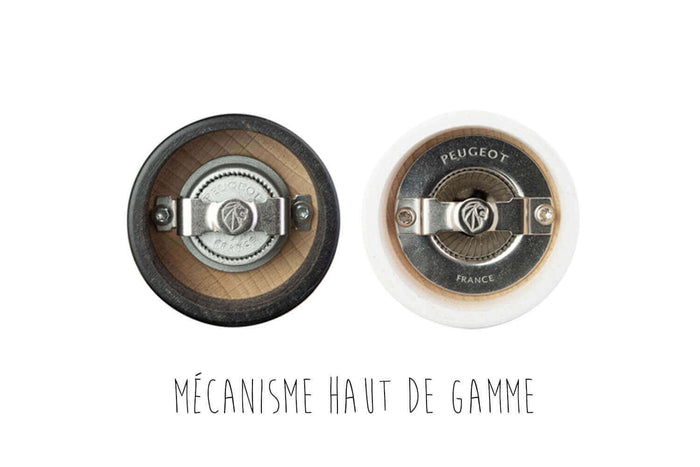 Coffret duo moulin à sel et poivre Peugeot Tahiti en bois noir + blanc
