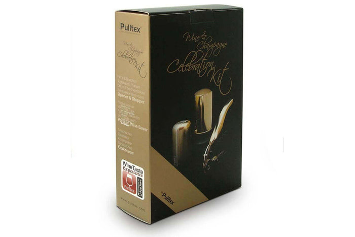 Coffret tire bouchon vin et champagne Pulltex 3 pièces - Or