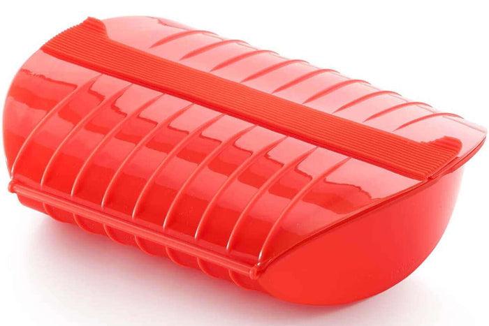 Coffret vapeur Lékué rouge avec filtre - 3 à 4 personnes