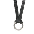 Black leather ‘come here’ necklace in sterling silver by Glacier Lily