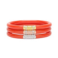 Coral Three Kings Bangle Bracelet Set