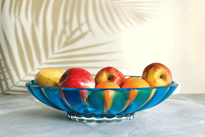 Coupe à fruits Guzzini Dolcevita en polymère biosourcé - Turquoise
