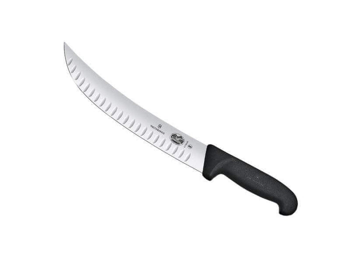 Couteau à abattre/boucher Victorinox Fibrox lame alvéolée dos renversé