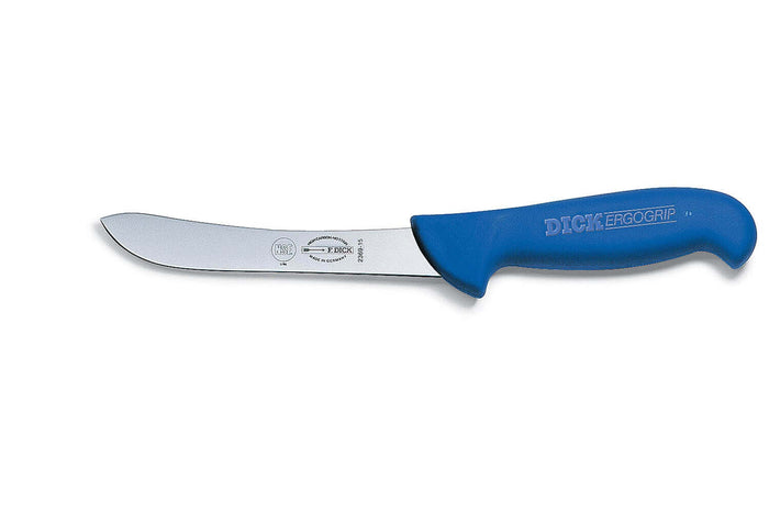 Couteau à découper Dick Ergogrip lame à pointe large manche bleu - 13 cm