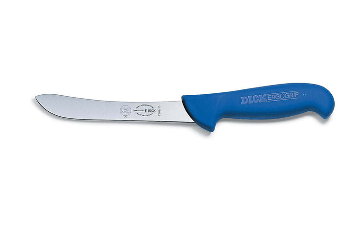 Couteau à découper Dick Ergogrip lame à pointe large manche bleu - 15 cm