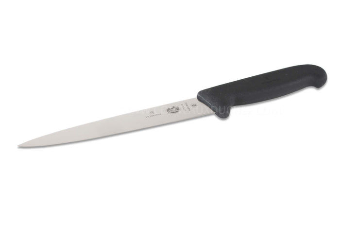 Couteau à dénerver/filet de sole Victorinox 5.3703.18 lame 18cm manche fibrox noir