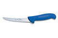 Couteau à désosser Dick Ergogrip lame courbe rigide manche bleu - 13 cm