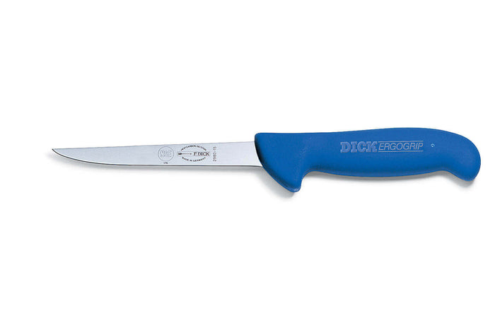 Couteau à désosser Dick Ergogrip lame étroite flexible manche bleu - 13 cm