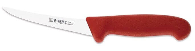 Couteau à désosser pro Giesser lame 13cm 2505 - Rouge