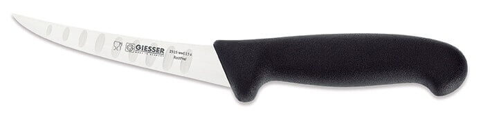 Couteau à désosser pro Giesser lame alvéolée 13cm 2505 - Noir