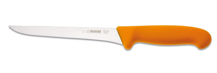 Couteau à désosser pro Giesser lame droite effilée 18cm 3105 - Jaune foncé