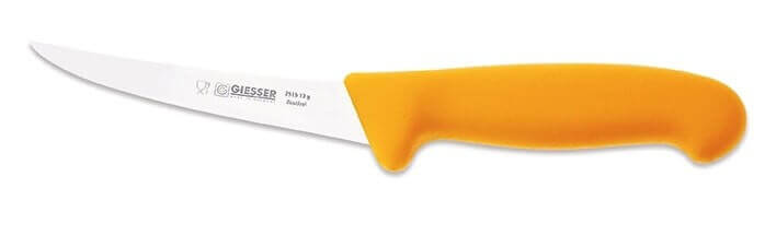 Couteau à désosser pro Giesser lame rigide 13cm 2515 - Jaune foncé