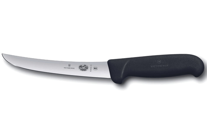 Couteau à désosser Victorinox 5.6503.15 lame renversée 15cm manche fibrox noir