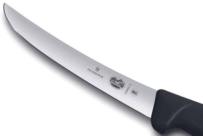 Couteau à désosser Victorinox 5.6503.15 lame renversée 15cm manche fibrox noir