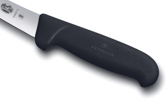 Couteau à désosser Victorinox 5.6503.15 lame renversée 15cm manche fibrox noir