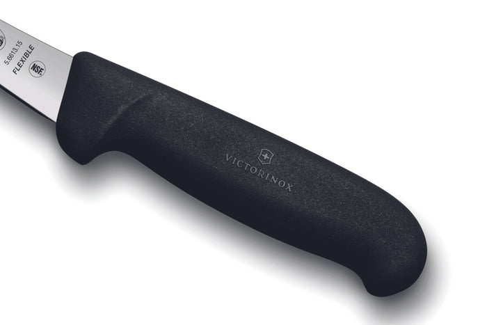 Couteau à désosser Victorinox 5.6613.15 lame flexible 15cm manche fibrox noir