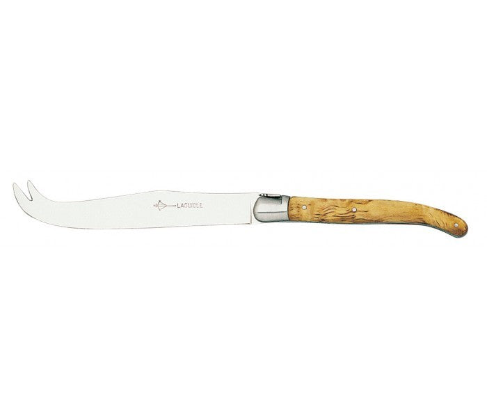 Couteau à fromage Laguiole Arbalète G.DAVID 2 pointes inox manche en olivier