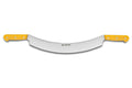 Couteau à fromage professionnel Fischer 2 manches lame courbée 35cm - Jaune