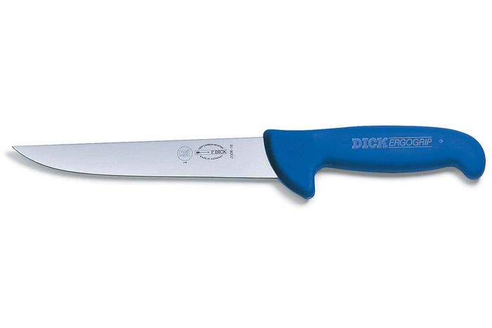 Couteau à saigner Dick Ergogrip lame 18cm manche synthétique - Bleu
