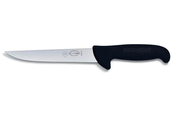 Couteau à saigner Dick Ergogrip lame 18cm manche synthétique - Noir